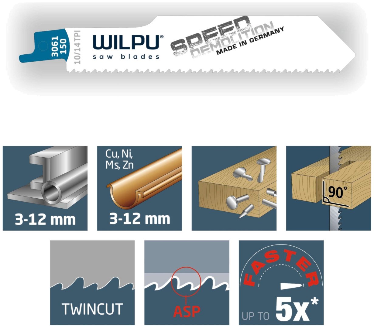 Пильное полотно WILPU 280 мм, 5 шт. арт. 1543000005 купить,18040