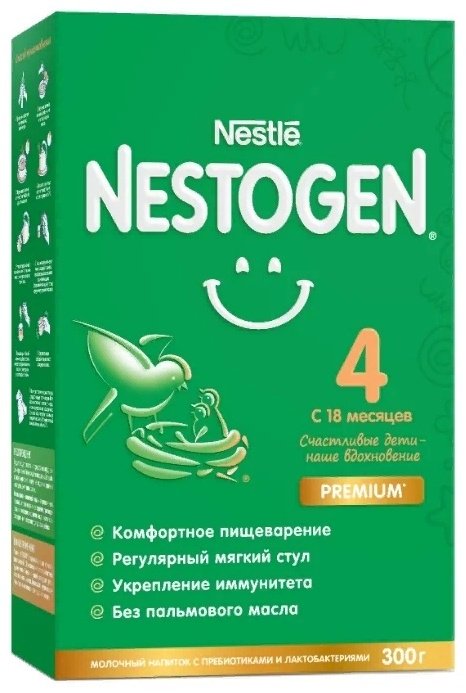 Смесь Nestle Nestogen Premium 4 с 18 месяцев 300 гр купить,NaN