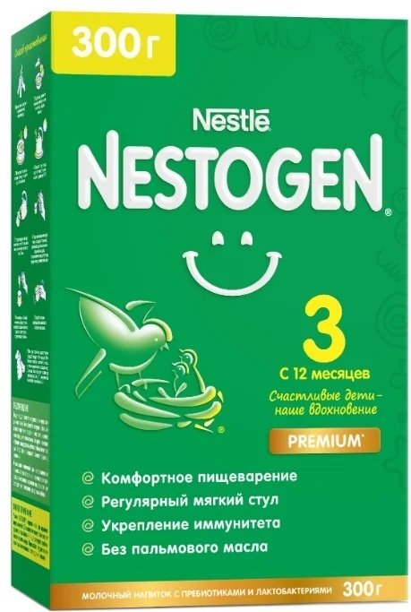 Смесь Nestle Nestogen Premium 3 с 1 года 300 гр купить,NaN