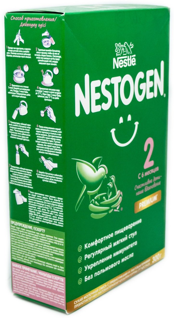 Смесь Nestle Nestogen Premium 2 c 6 месяцев 300 гр купить,NaN
