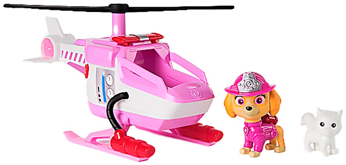 Вертолет PAW Patrol Щенячий патруль Пожарные спасатели машинка с фигуркой Скай 18 см розовый купить,NaN