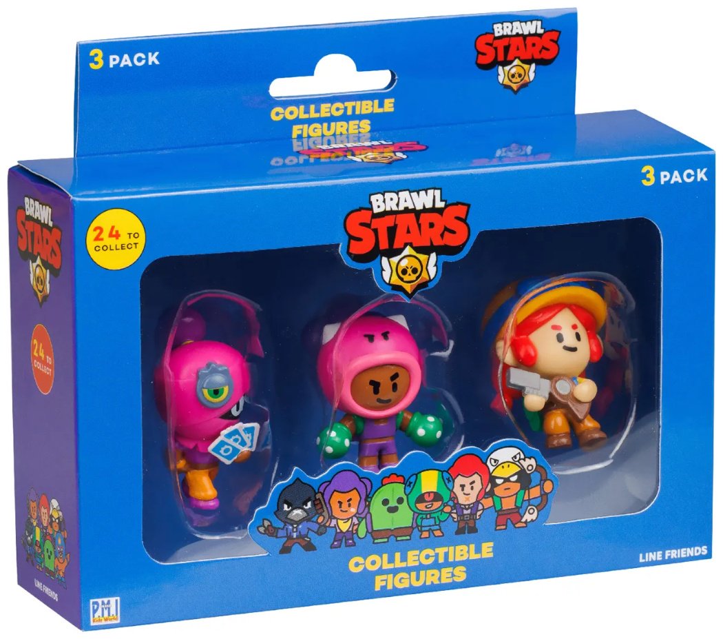Brawl Stars Джесси, Тара и Роза 5 см 3 шт купить,NaN