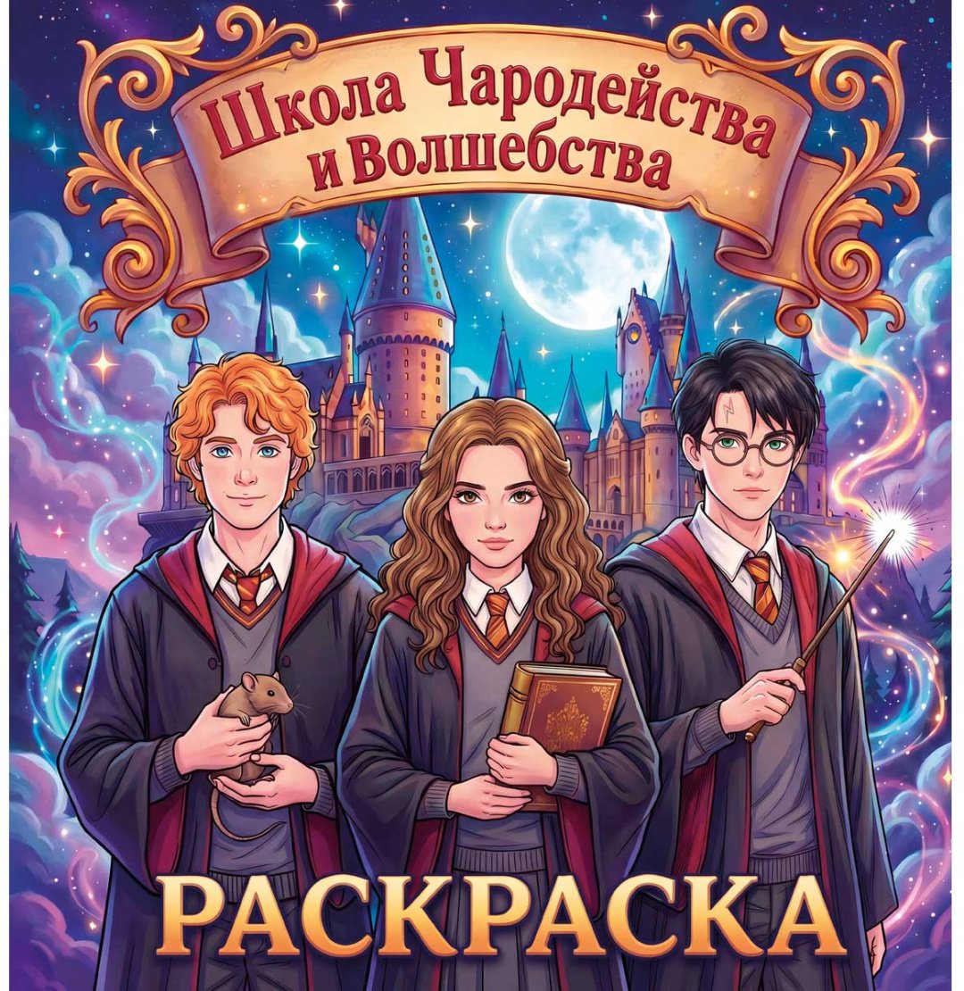 Раскраска АСТ Школа чародейства и волшебства купить,NaN