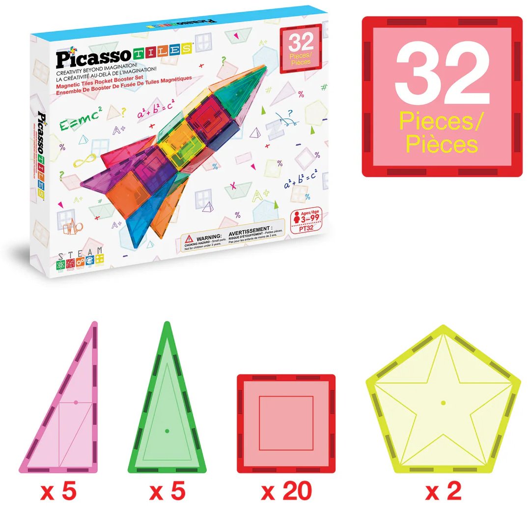 Конструктор PicassoTiles Ракета PT32, деталей 32 шт купить,NaN