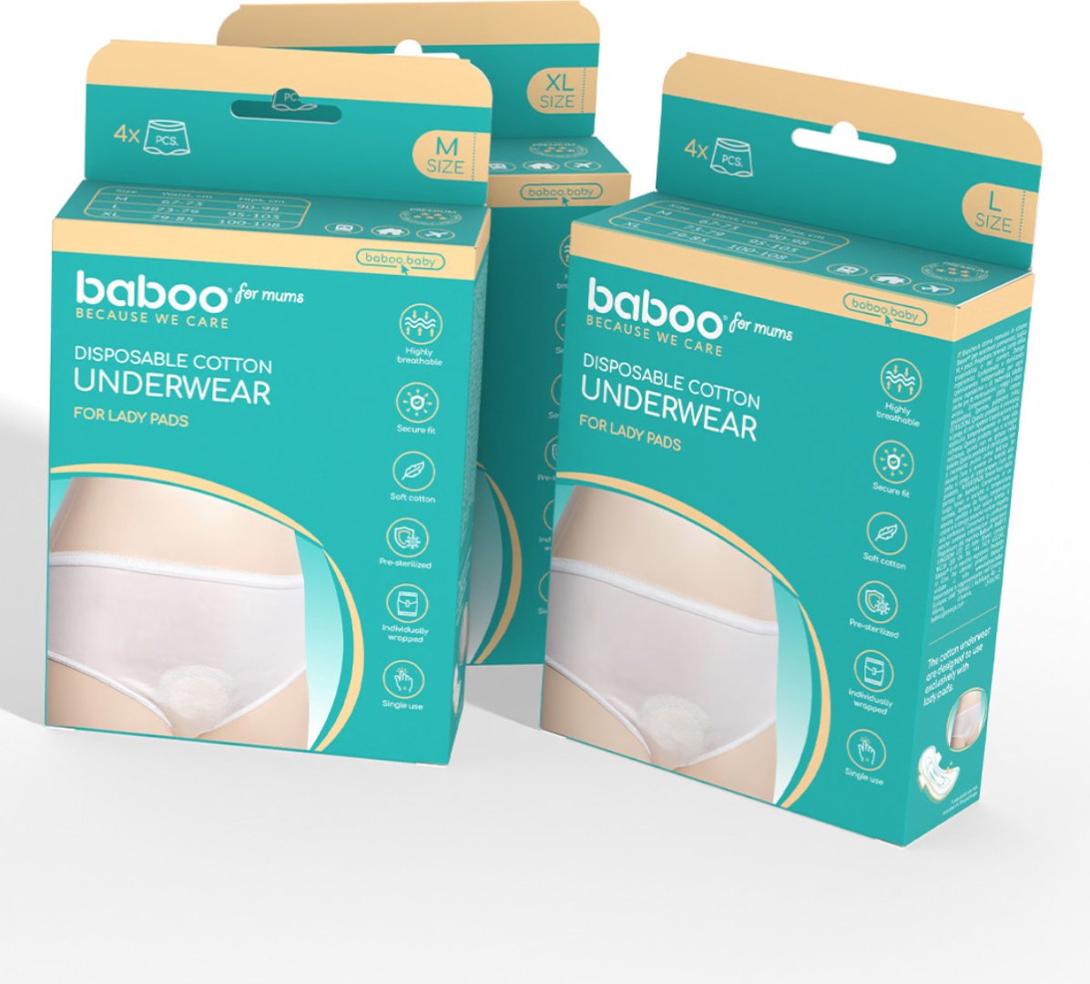 Baboo 2-120 прокладки-трусики XL 4 шт купить,2650