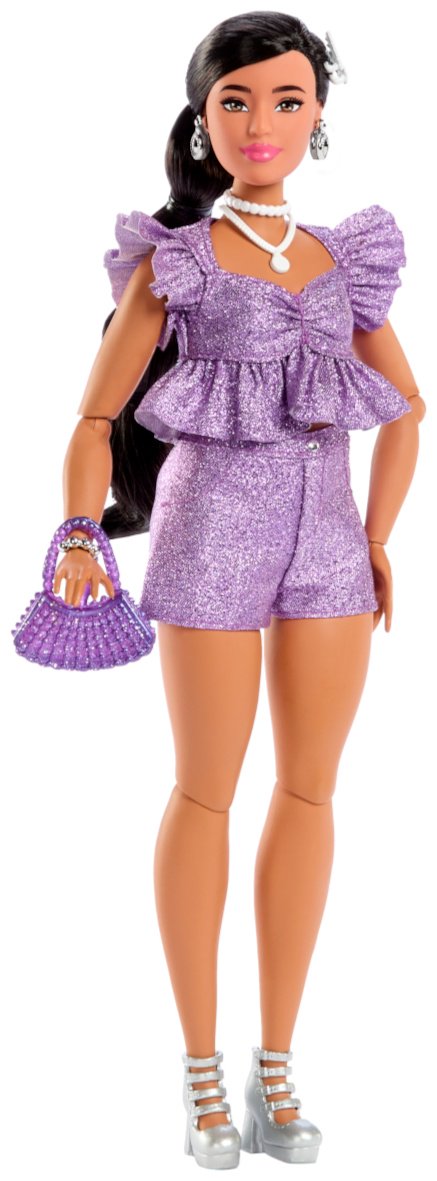 Кукла-модель Barbie Fashionistas DELUXE. барби в сиреневом костюме 29 см купить,NaN