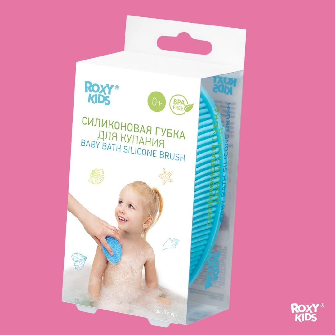 ROXY-KIDS щетка для тела, для душа синий 1 шт купить,NaN