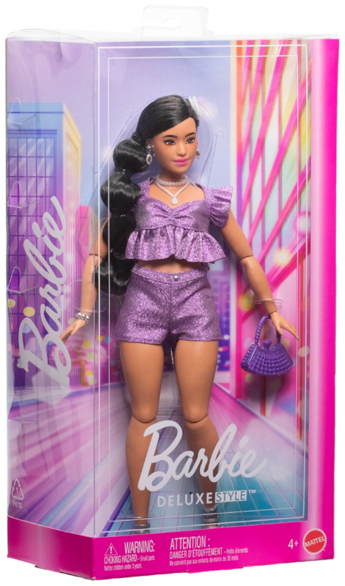 Кукла-модель Barbie Fashionistas DELUXE. барби в сиреневом костюме 29 см купить,NaN