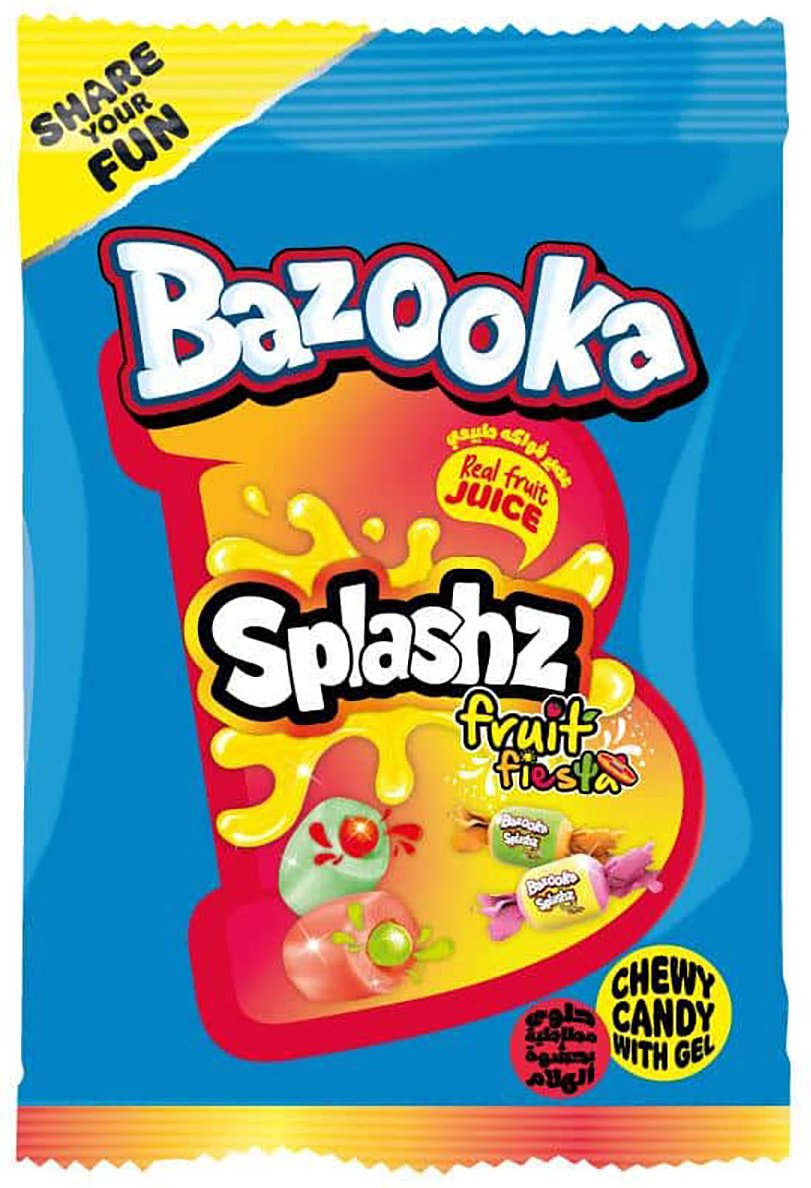 Конфеты жевательные Bazooka Splashz Fruity 120 г купить,NaN