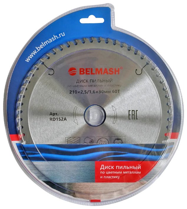 Пильный диск по металлу BELMASH 210х2,5/1,6х30мм 60T / RD152A, 210x30 мм, 60Т купить,25300