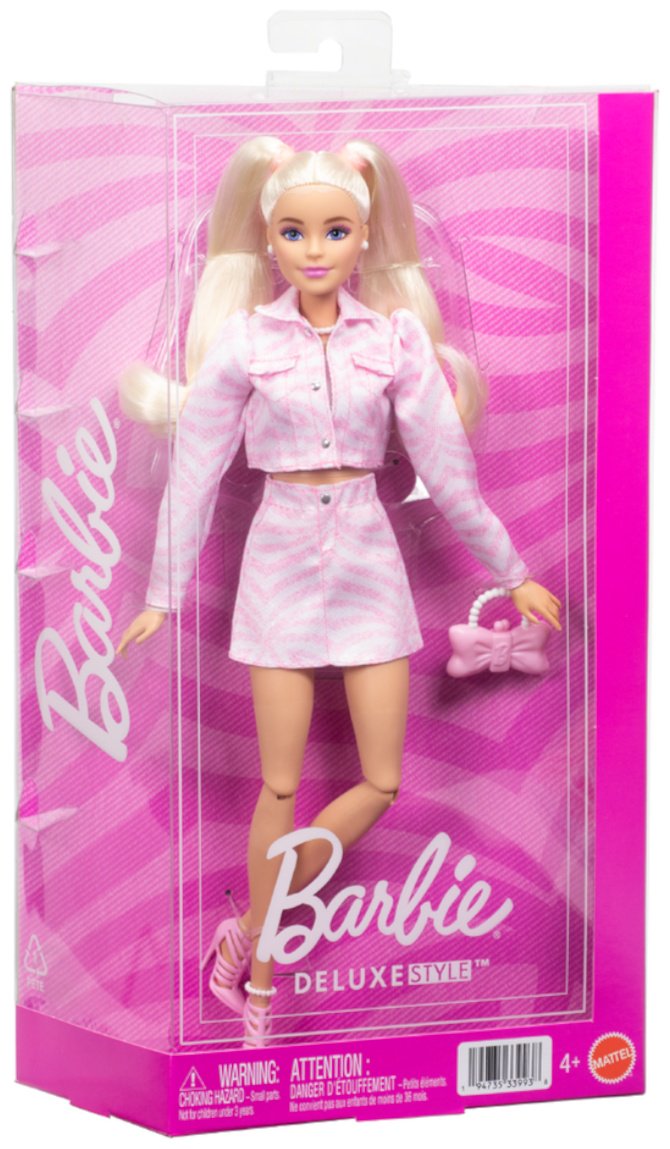Кукла-модель Barbie Barbie Fashionistas DELUXE Блондинка в розовом модном костюме 29 см купить,NaN