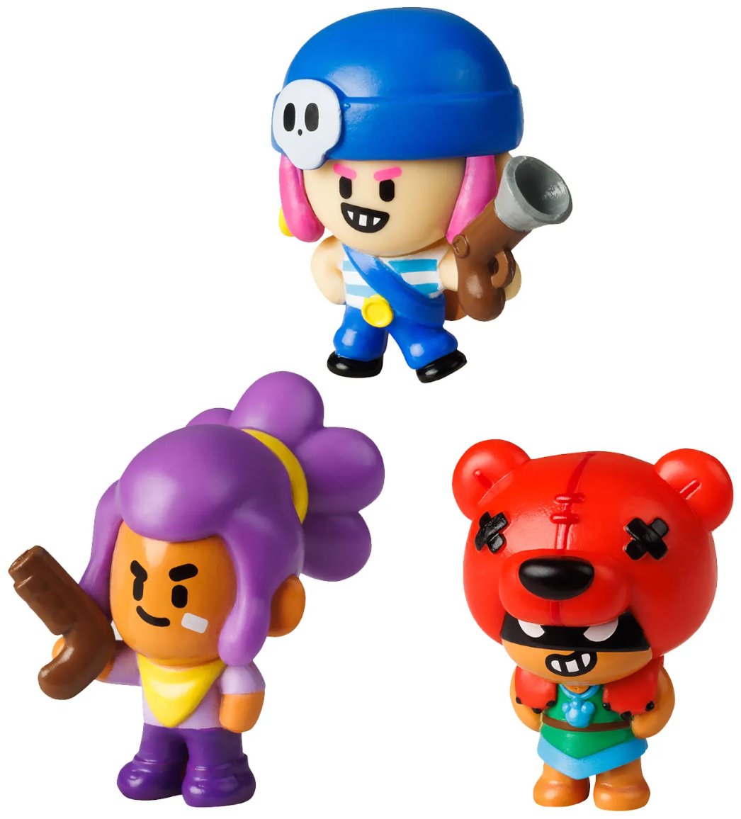 Brawl Stars Нита, Шелли и Пайпер 5 см 3 шт купить,NaN
