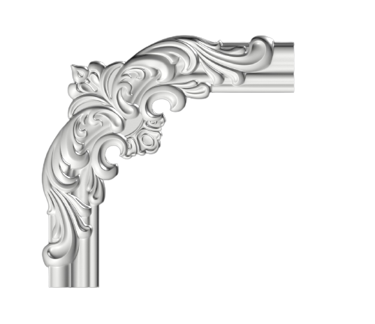Угловая вставка для молдинга Decor-Dizayn У23-М3 резной 200х200х23 мм купить,NaN