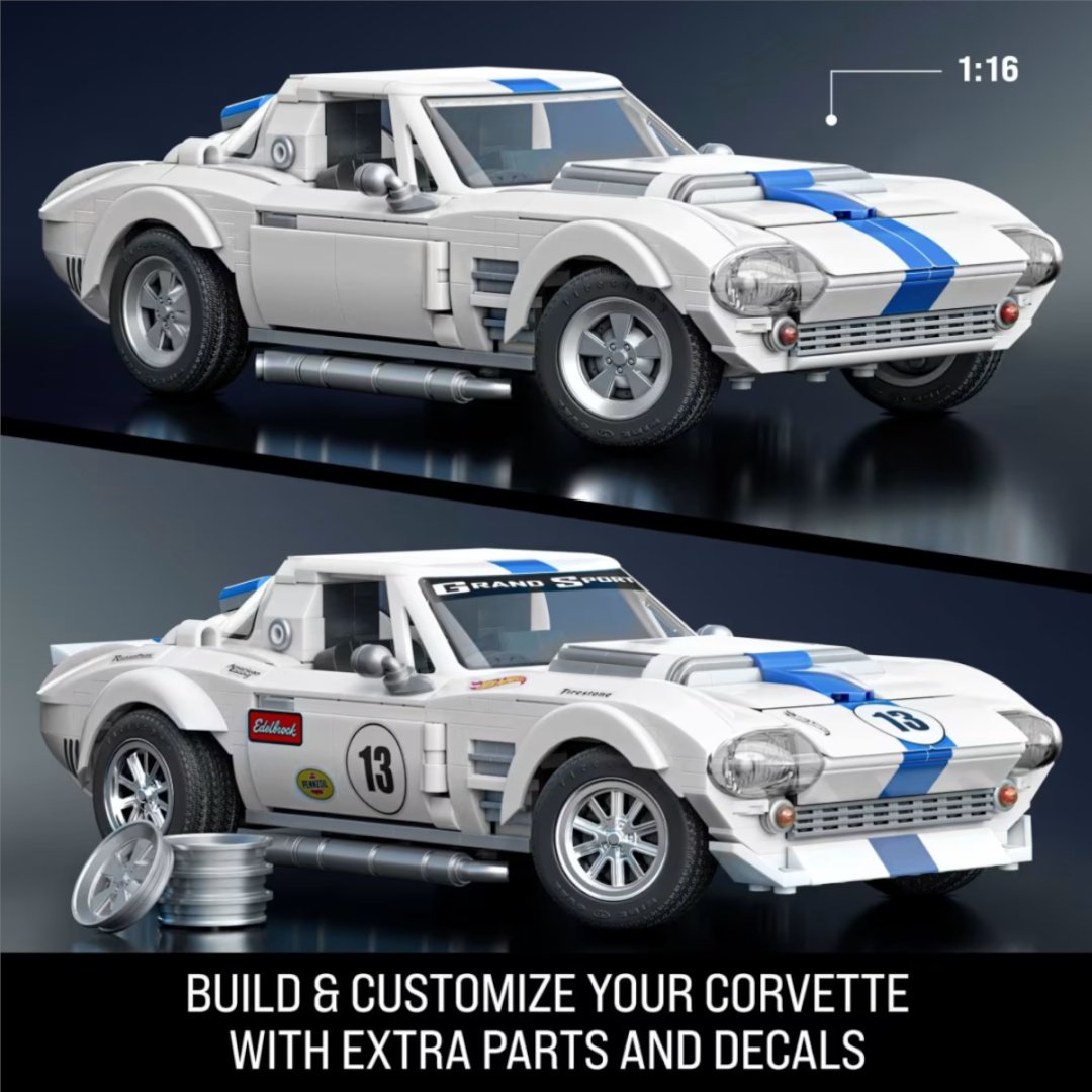 Конструктор Mattel Corvette Grand Sport JGR310, деталей 918 шт купить,NaN