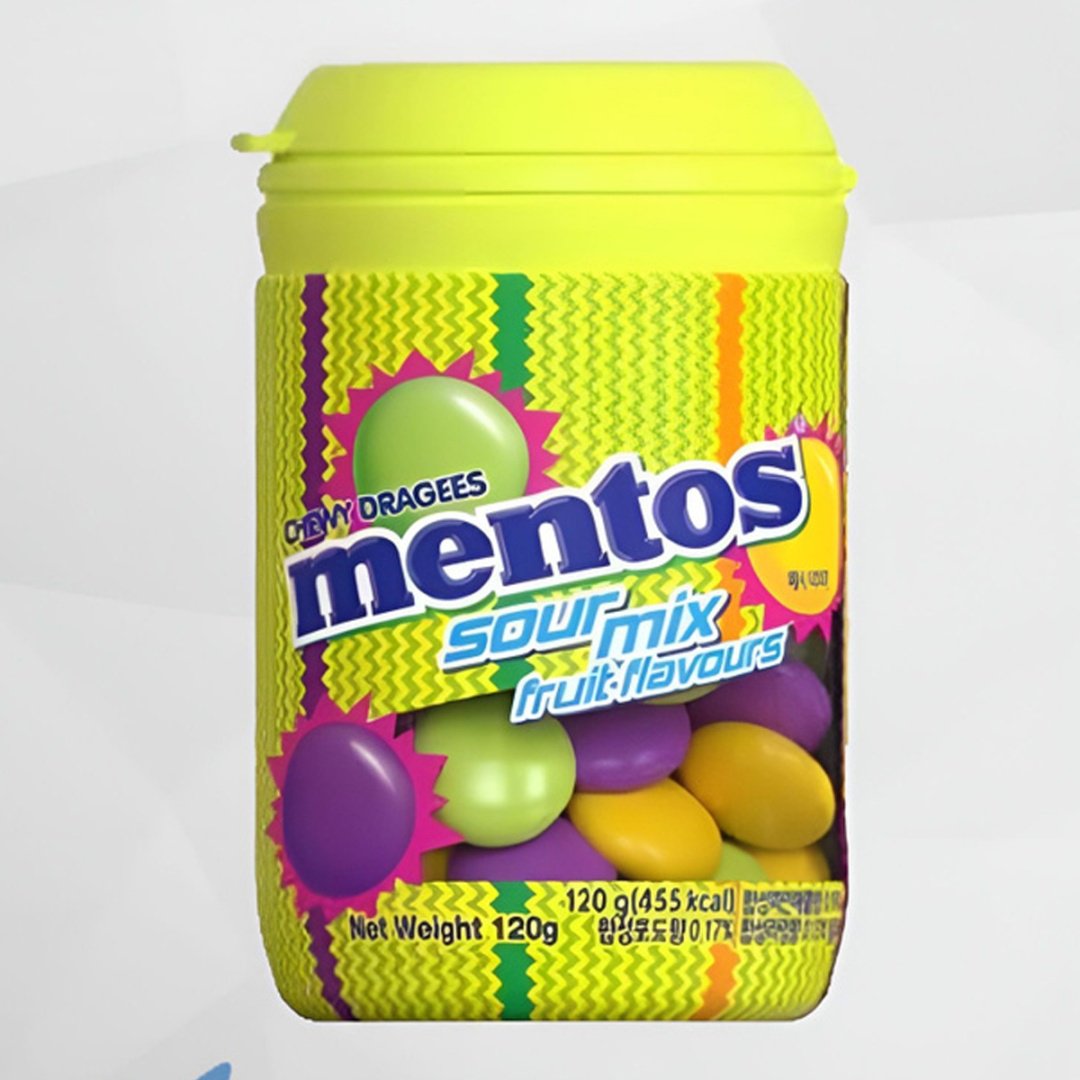 Конфеты драже Mentos Sour mix Fruit Flavours 120 г купить,NaN