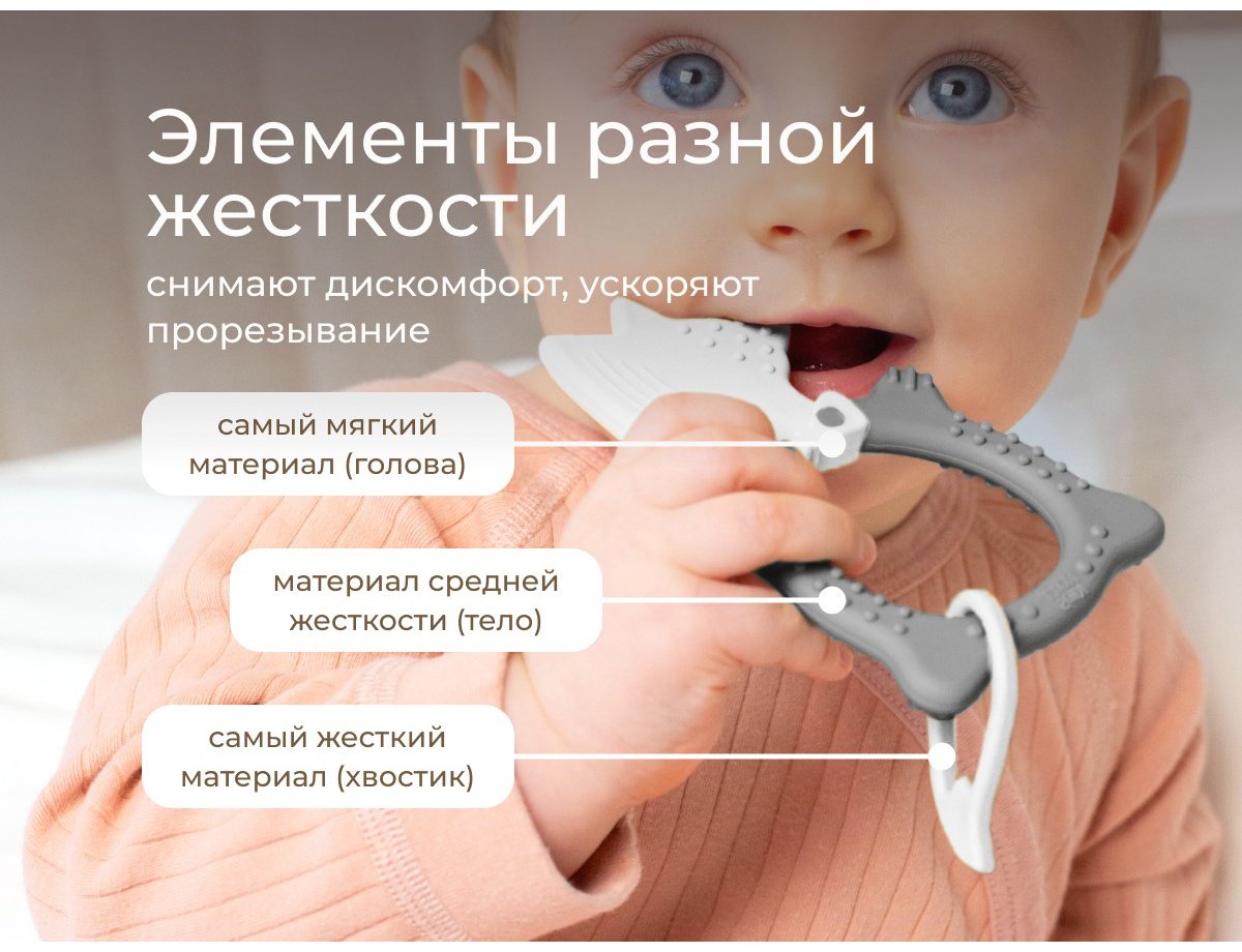 Прорезыватель ROXY RBT20032, 1 шт, серый купить,NaN