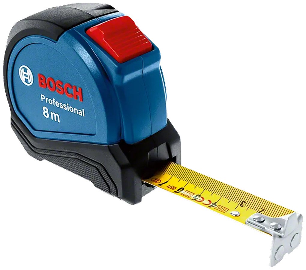 Bosch рулетка строительная 1600A01V3S, 8 м х 27 мм