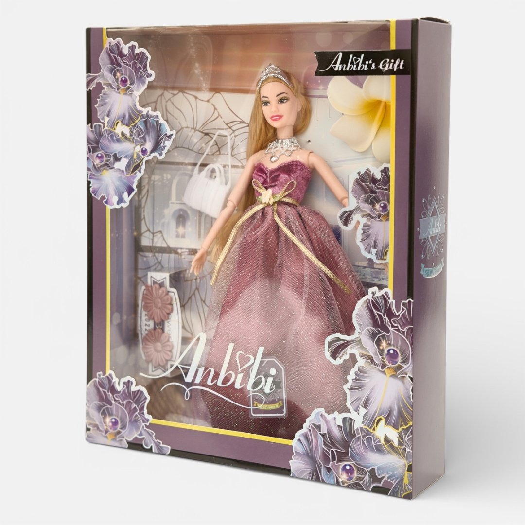 Кукла-модель Sariel брюнетка в лиловом платье 28 см купить,NaN
