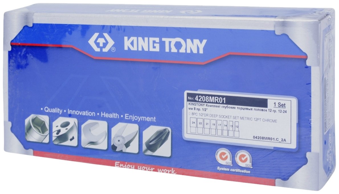 KING TONY набор торцевых головок 1/2 4208MR01 8 шт купить,20345