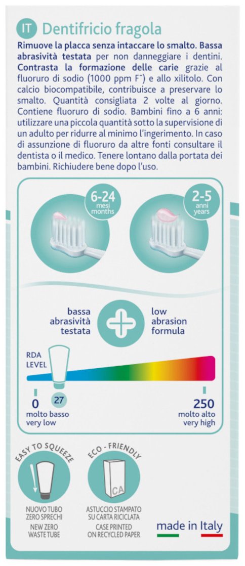 Chicco зубная паста с фтором, с клубничным вкусом, 1-5 лет 50 мл купить,NaN