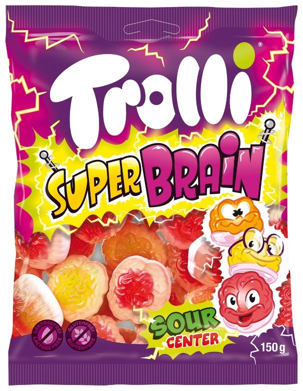 Мармелад Trolli Super Brain желейно-фруктовый 150 г купить,NaN