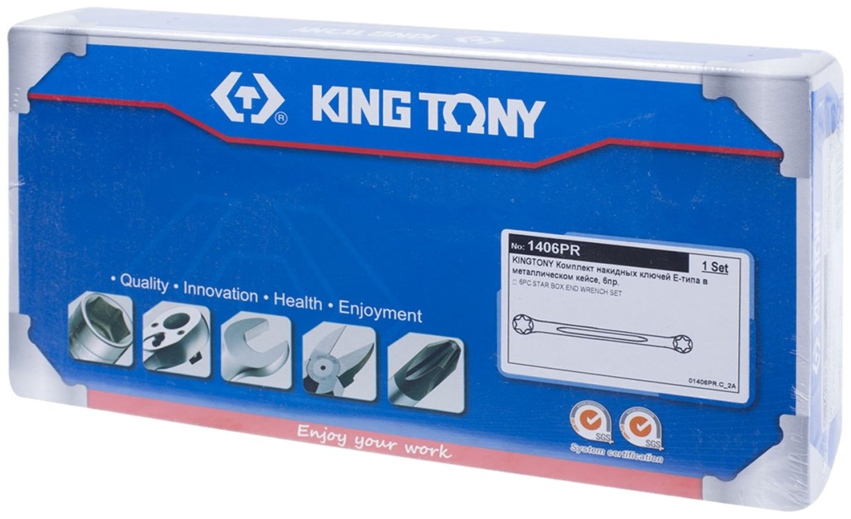 KING TONY набор ключей накидной E6-E24 1406PR, 6 шт купить,29540