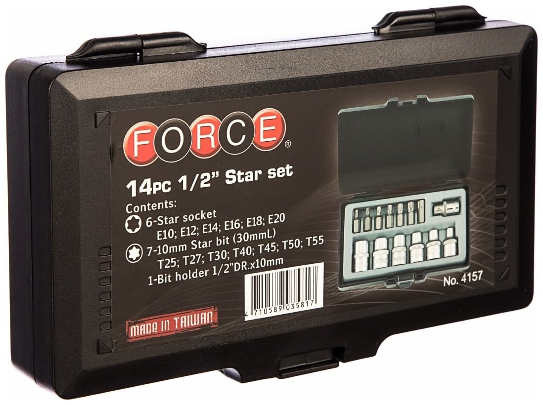Force набор торцевых головок 1/2 4157 14 шт купить,12710