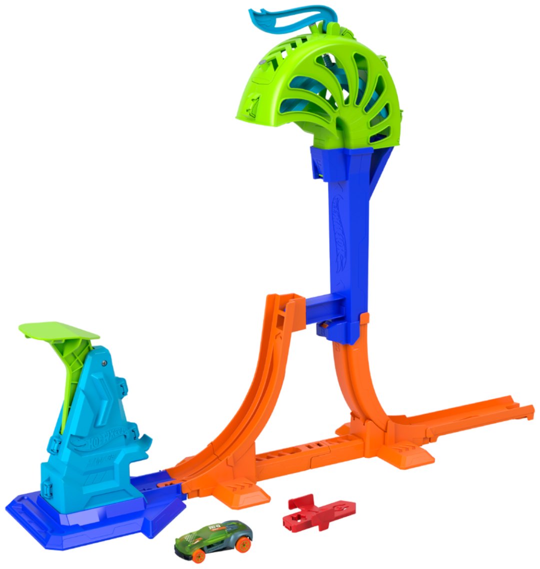 Детские треки и авторалли Hot Wheels Stunt Track мультиколор, зеленый купить,NaN