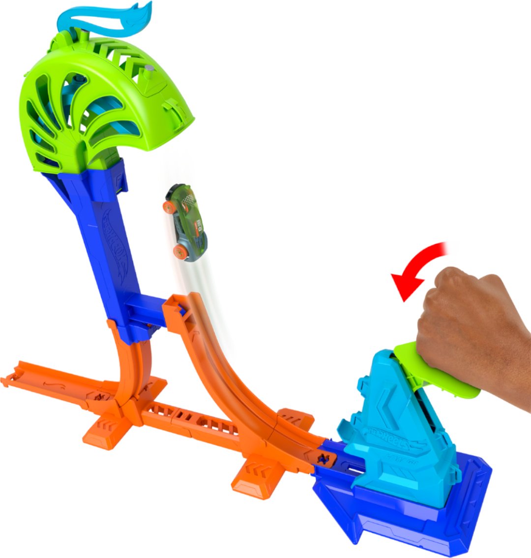 Детские треки и авторалли Hot Wheels Stunt Track мультиколор, зеленый купить,NaN