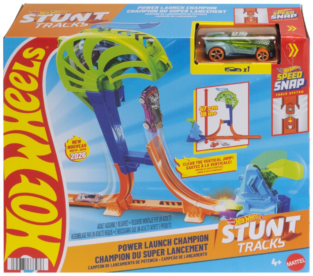 Детские треки и авторалли Hot Wheels Stunt Track мультиколор, зеленый купить,NaN