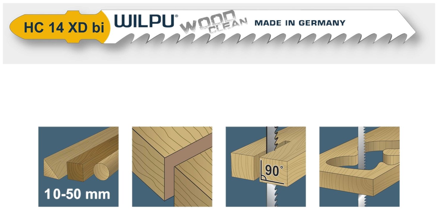 Пилки для лобзика по дереву 5 шт. WILPU 0217300005