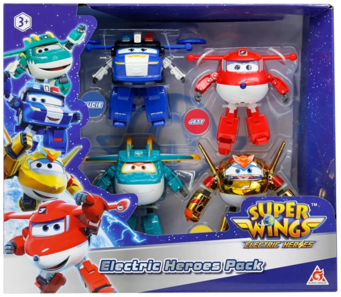 Трансформер Super Wings Джетт, Голден Бой, Тино, Люси, высота 15 см купить,NaN