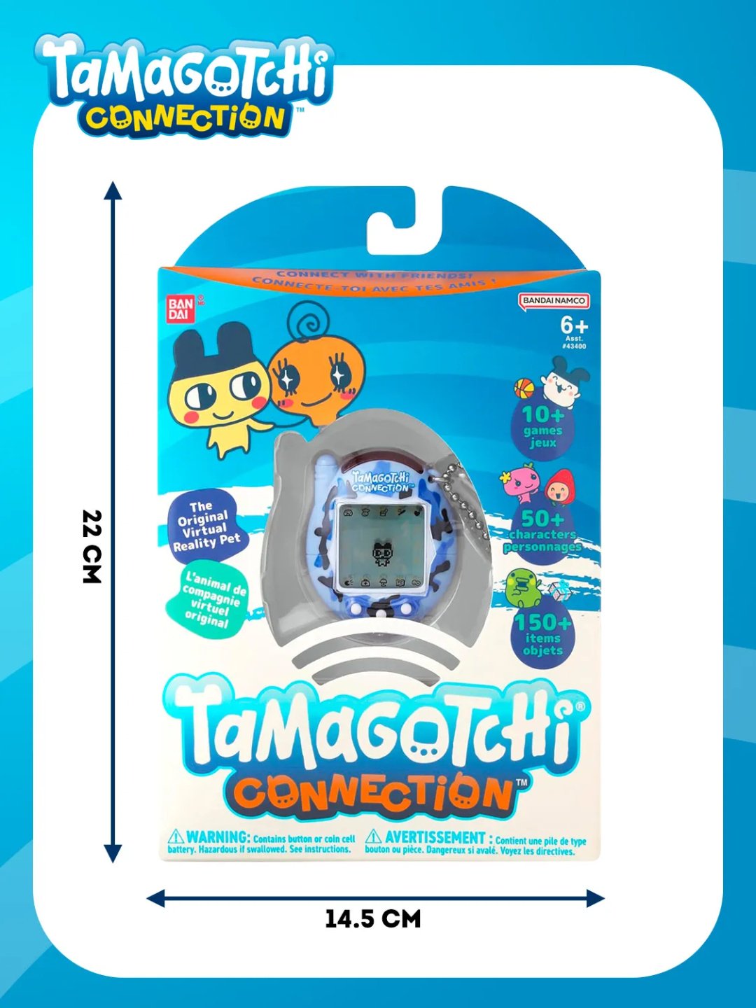 Тамагочи Bandai Tamagochi интерактивная игрушка Коннекшн Уайлд Блю 68064 купить,NaN