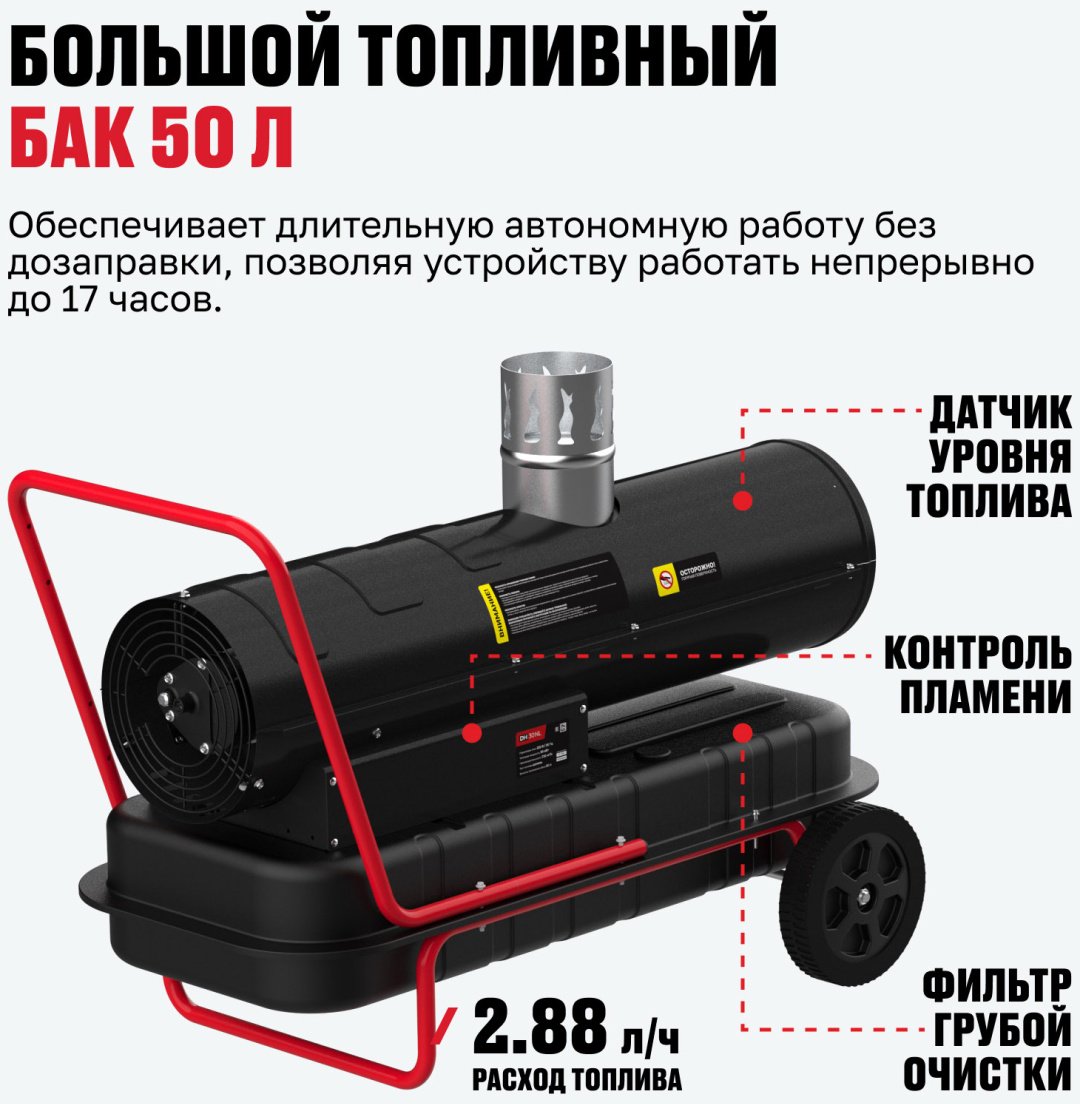 Тепловая дизельная пушка ALTECO 93053, 30 кВт