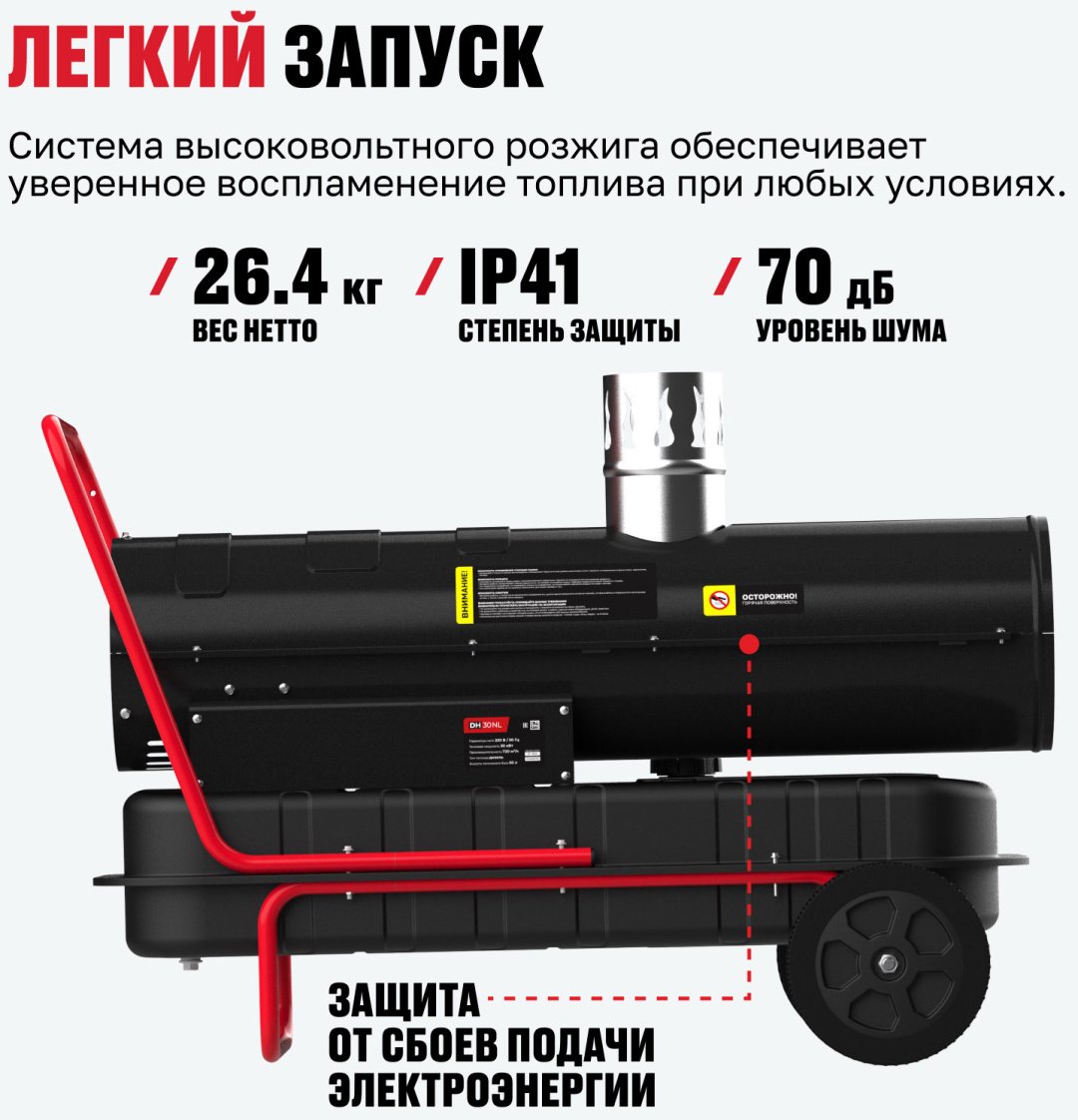 Тепловая дизельная пушка ALTECO 93053, 30 кВт