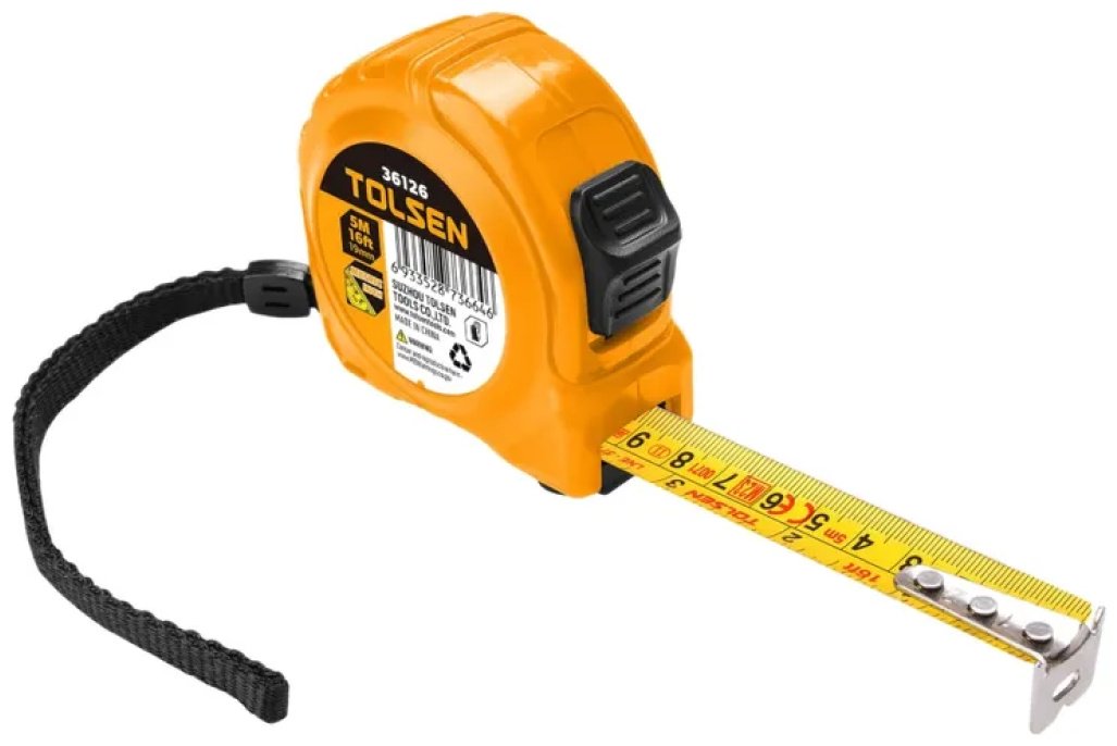 TOLSEN рулетка бытовая 36126, 5 м х 19 мм купить,1045