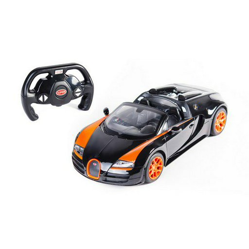 Машинка Rastar Bugatti Grand Sport Vitesse 70400OB 1:14 черно-оранжевая