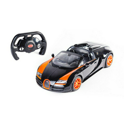 Машинка Rastar Bugatti Grand Sport Vitesse 70400OB 1:14 черно-оранжевая