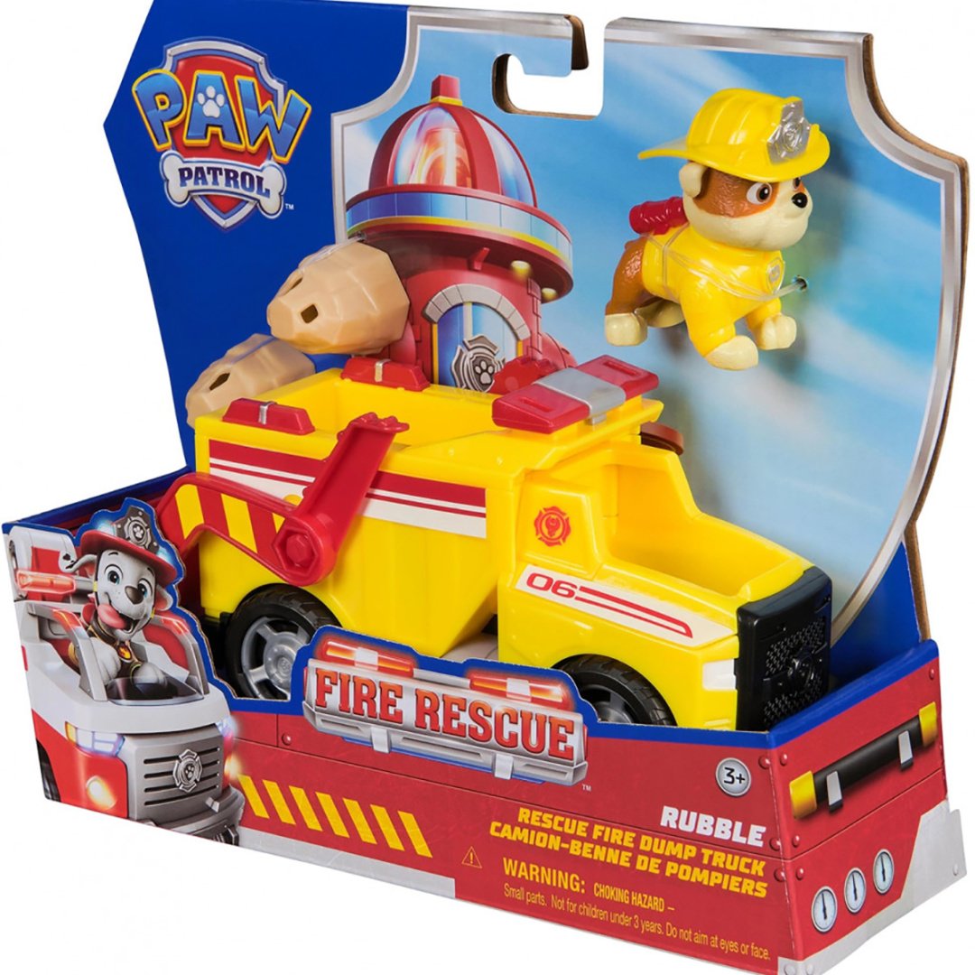 Пожарная машина PAW Patrol Щенячий патруль Пожарные спасатели машинка с фигуркой Крепыш желтый купить,NaN