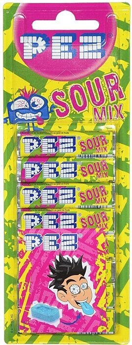 Конфеты леденцы PEZ Sour Mix 68 г купить,NaN