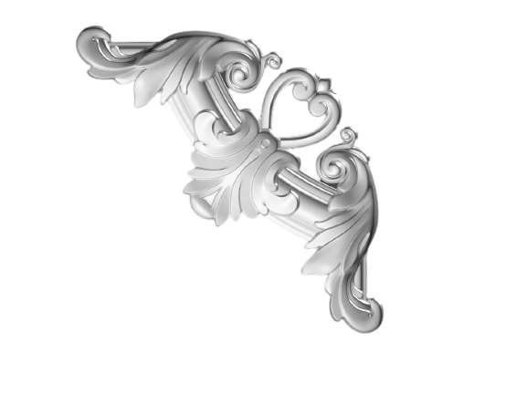 Угловая вставка для молдинга Decor-Dizayn У24-М2 резной 200х200х23 мм купить,NaN