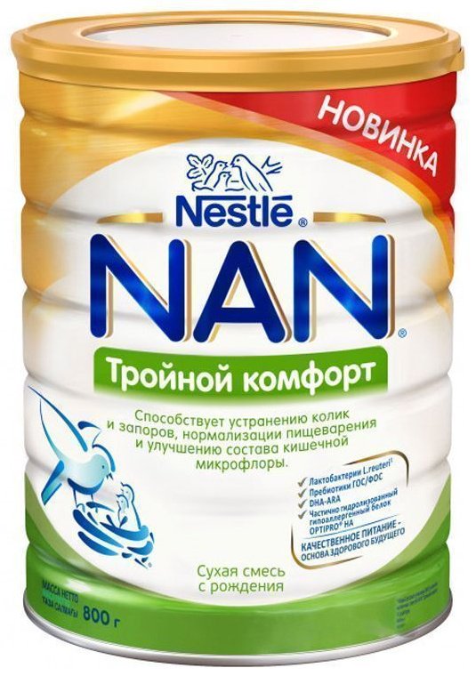 Nestlé Тройной комфорт с рождения 800 г купить,NaN