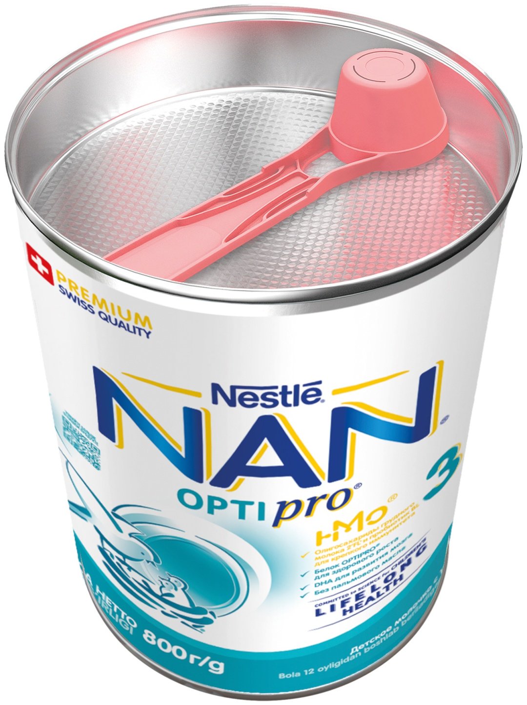 Смесь Nestle NAN Optipro 3 молочная с 1 года 800 гр купить,NaN