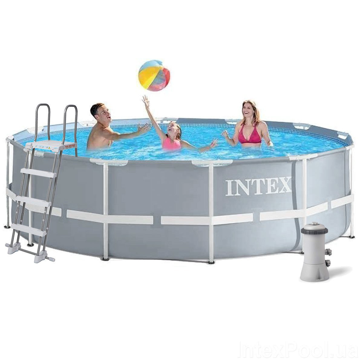 Бассейн каркасный Intex Prism Frame 26718FR серый  купить,NaN