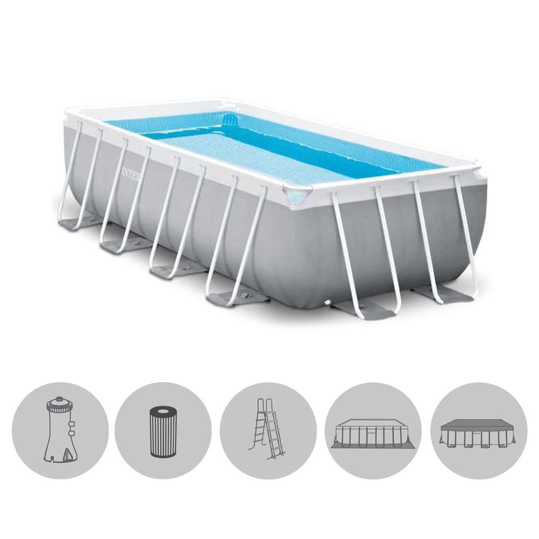 Бассейн каркасный Intex Prism Frame 488x244х107 см 26792NP серый - ForteMarket Бассейн каркасный Intex Prism Frame 488x244х107 см 26792NP серый купить,0