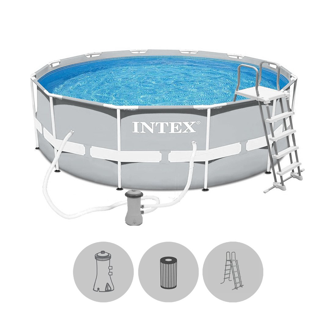 Бассейн каркасный Intex Prism Frame 26718FR серый  купить,NaN