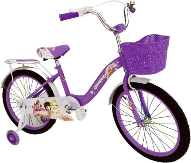 Велосипед Барс Принцесса 20" 12 2021 фиолетовый