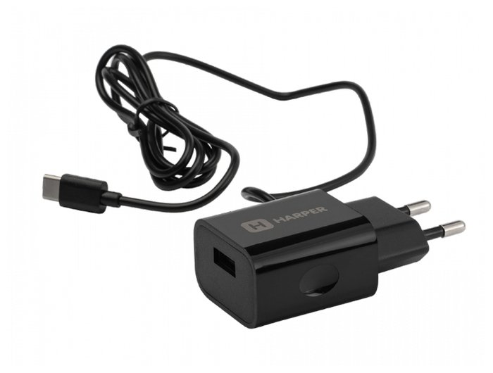 Зарядное устройство сетевое Harper WCH-5118 tpc cbl черное купить,0