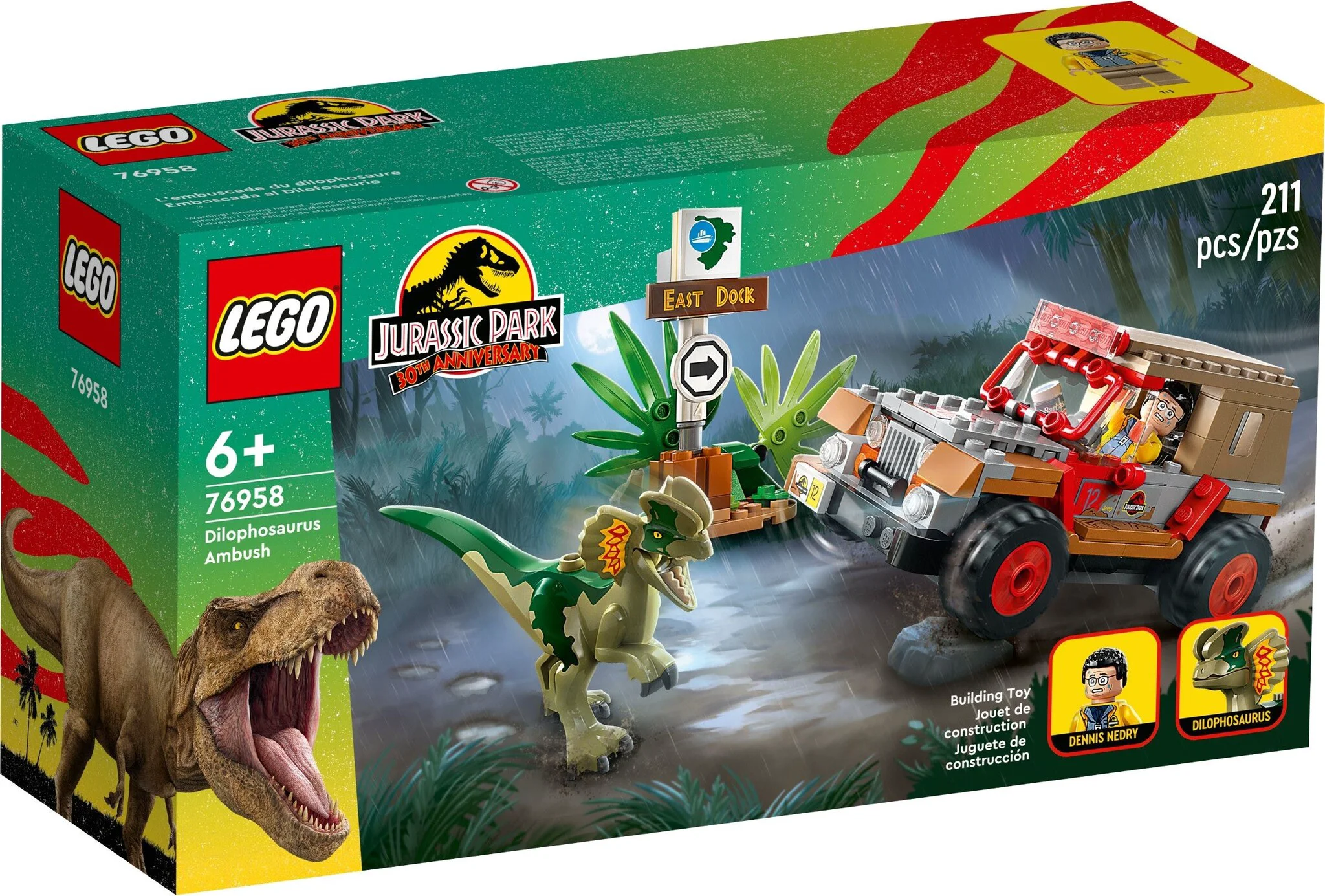 Конструктор LEGO Jurassic World Засада Дилофозавра 76958 