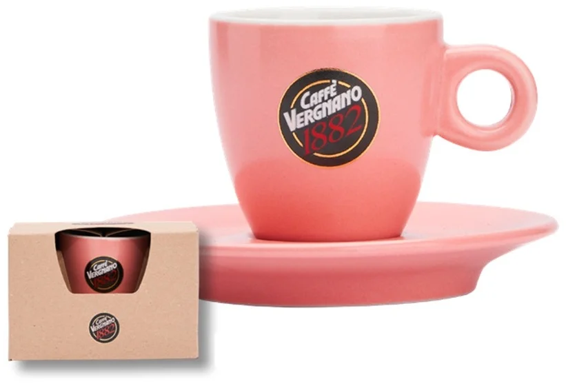 Пара кофейная Caffe Vergnano Espresso 75мл розовая